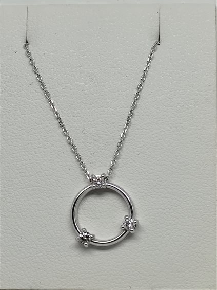Collana Gemoro Donna Diamanti in Oro bianco Diamante 0.09 Ct PB1870BIA - PB1870BIA